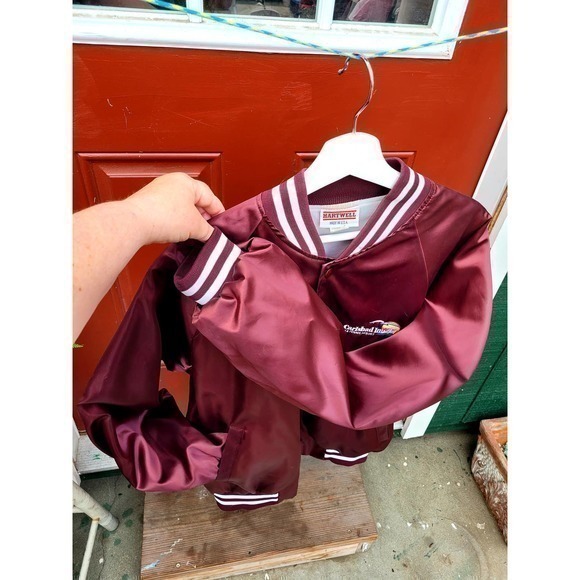 Vintage, Hartwell, Men's Satin Snap Up Bomber Jacket Carlsbad Inn - Picture 4 of 12